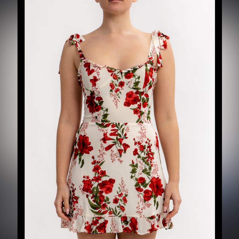 Reformation floral mini dress
